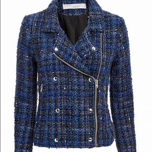 Iro Skye tweed Moto Jacket zipper
